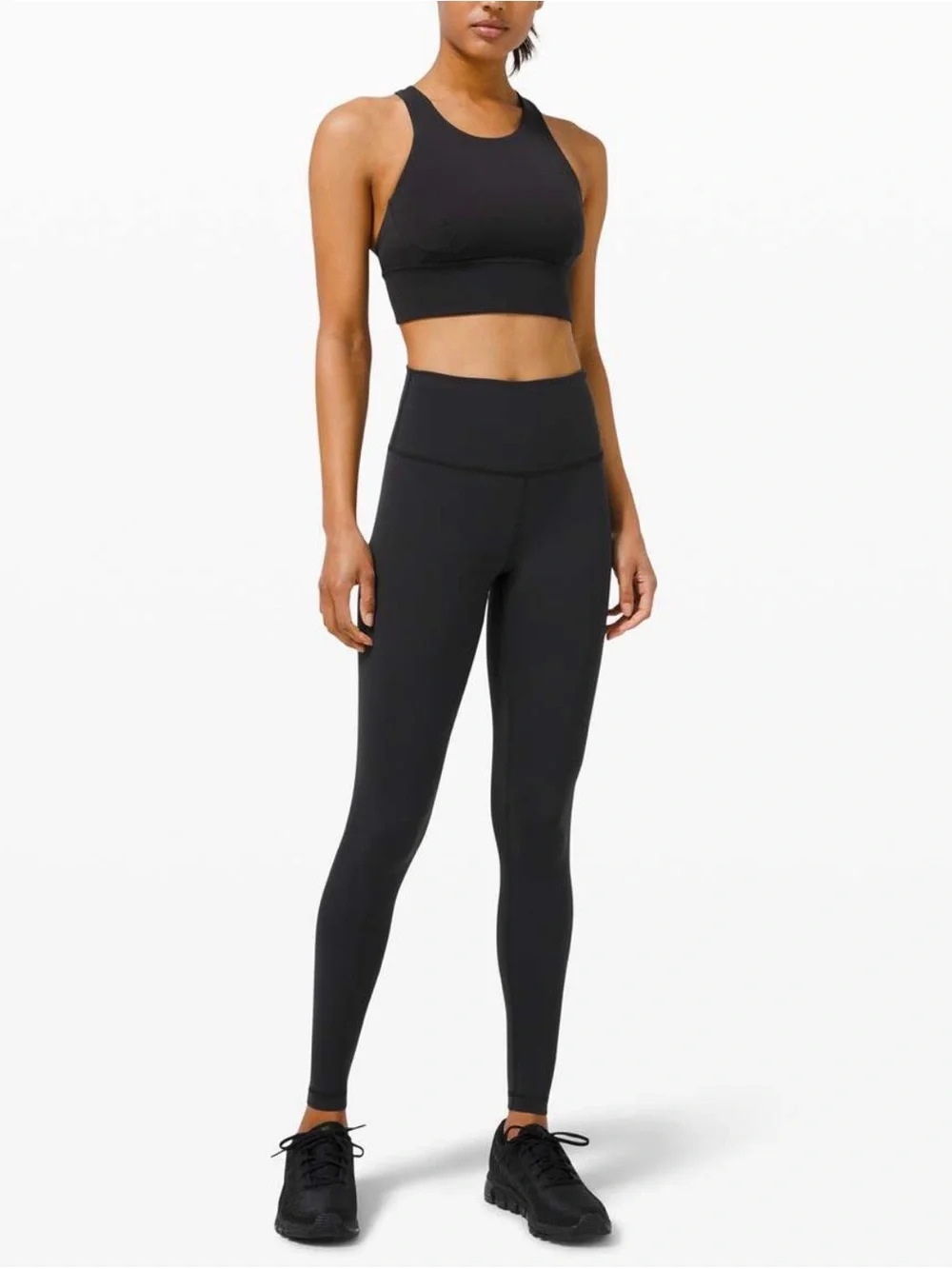 Lululemon Black Wunder Train Long-Line Bra *Medium Support